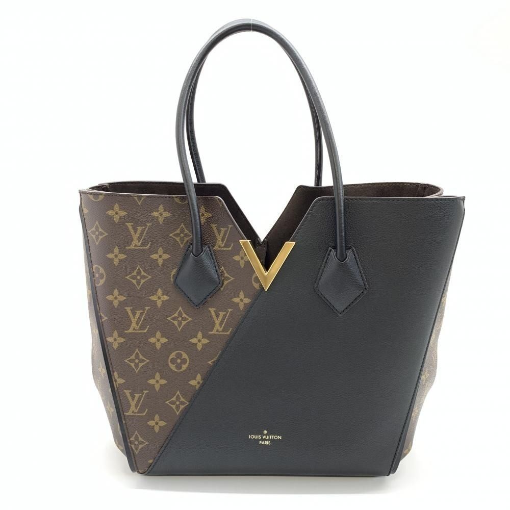 Louis Vuitton Kimono MM Monogram Shoulder Bag Leather Brown Black